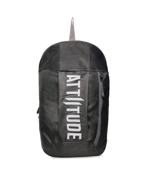 

ATTIITUDE Unisex Grey & White Brand Logo Backpack