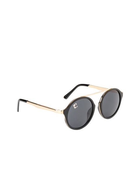 

Clark N Palmer Unisex Round Sunglasses CNP-6123-C1, Black