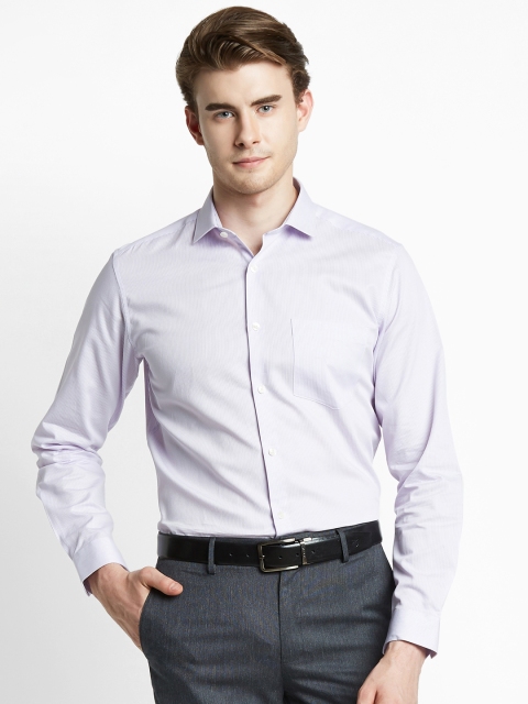 

RICHARD PARKER by Pantaloons Men Purple Slim Fit Striped Formal Shirt