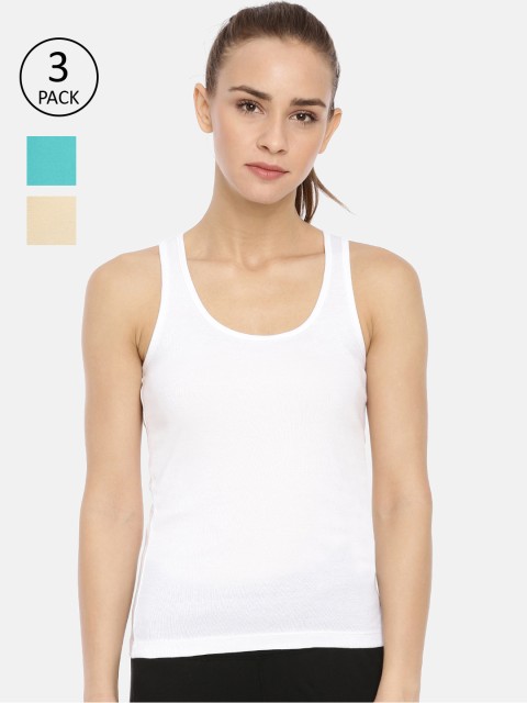 

Macrowoman W-Series Women Pack of 3 Solid Tank Tops, White
