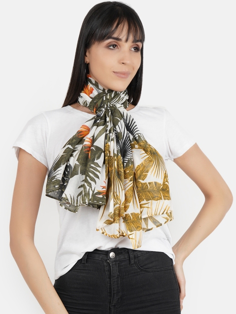 

Aditi Wasan Women Green & White Printed Stole