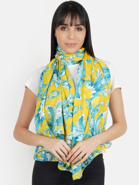 

Aditi Wasan Women Yellow Printed Stole