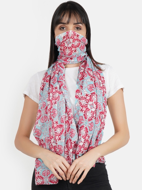 

Aditi Wasan Women Blue & Red Printed Stole