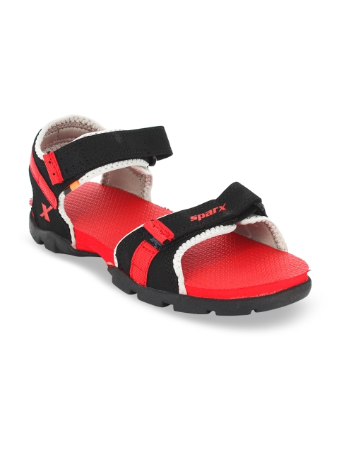

Sparx Women Men Black and Red Floater Sports Sandals