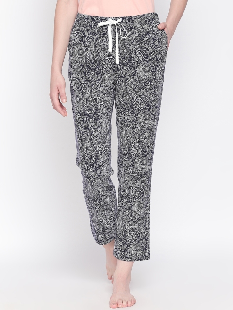 

Dreamz by Pantaloons Women Navy Blue & White Printed Lounge Pants