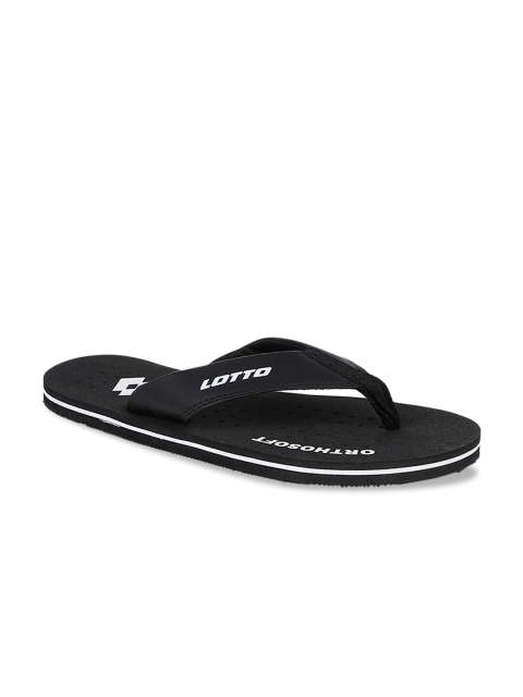 

Lotto Men Black Solid Thong Flip-Flops