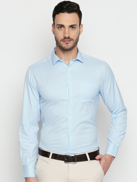 

RICHARD PARKER by Pantaloons Men Blue Regular Fit Solid Formal Shirt