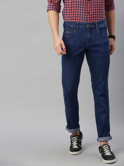 

Wrangler Men Blue Skanders Slim Fit Low-Rise Clean Look Stretchable Jeans