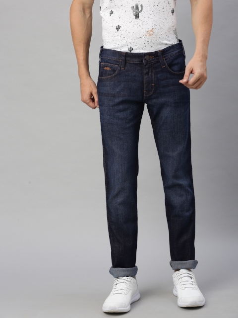 

Wrangler Men Blue Skanders Slim Fit Low-Rise Clean Look Stretchable Jeans