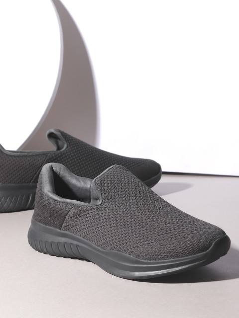 

Crew STREET Men Charcoal Grey Woven Design Walking Shoes