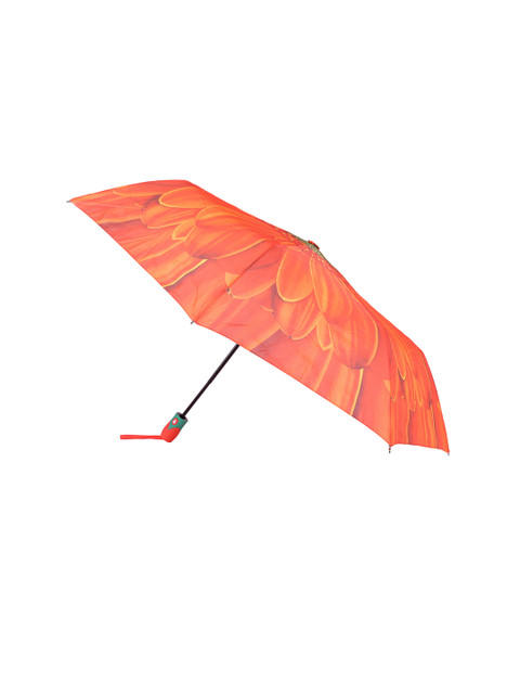 

FabSeasons Unisex Orange Floral Digital Printed Semi Automatic 3 Fold Umbrella