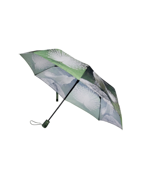 

FabSeasons Unisex Green & White Peacock Digital Printed 3-Fold Fancy Automatic Umbrella