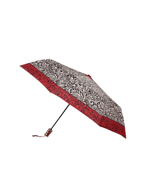 

FabSeasons Unisex Beige & Black Symmteric Printed 3 Fold Umbrella