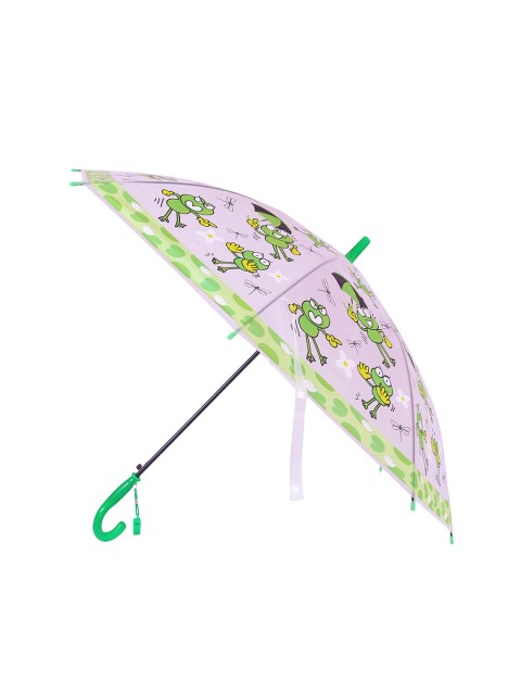 

FabSeasons Kids Green & Pink 3D & Bee Digital Printed Single Fold Stick Umbrella