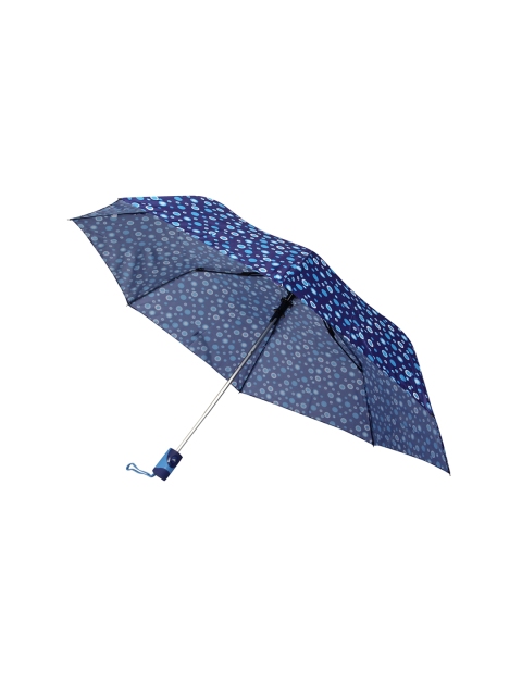 

FabSeasons Unisex Blue Geometric Printed 3 Fold Fancy Semi-Automatic Umbrella