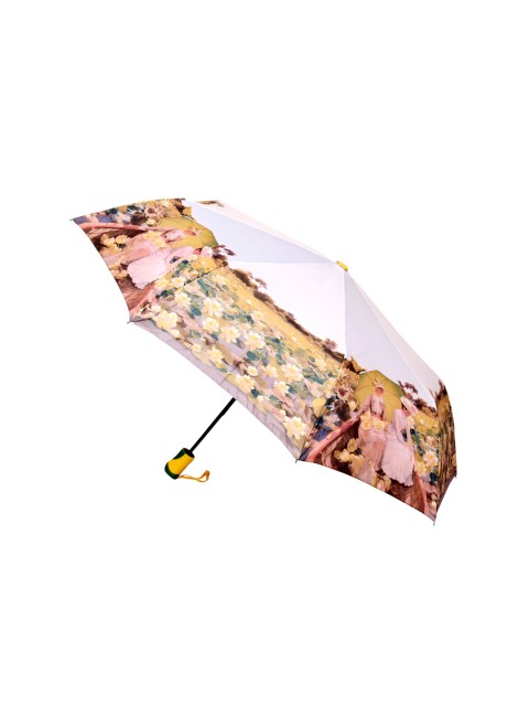 

FabSeasons Unisex White & Pink Printed 3 Fold Fancy Semi-Automatic Umbrella