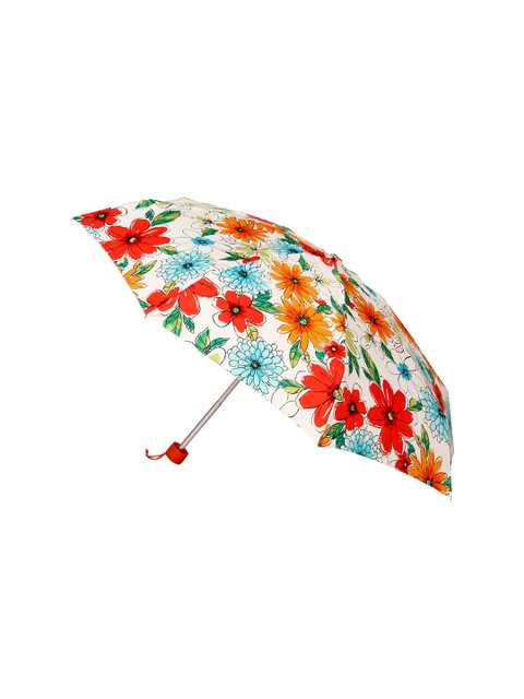 

FabSeasons Unisex Orange & Red 5 Fold Floral Printed Small Compact Manual Umbrella