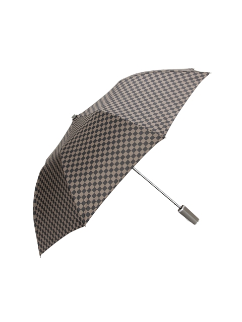 

FabSeasons Unisex Green & Brown Checked 3 Fold Fancy Semi-Automatic Umbrella