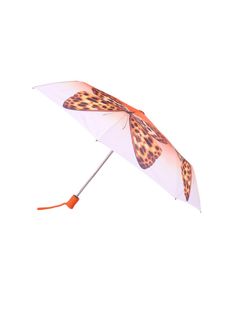 

FabSeasons Unisex Orange & Brown Butterly Digital Printed 3 Fold Automatic Umbrella