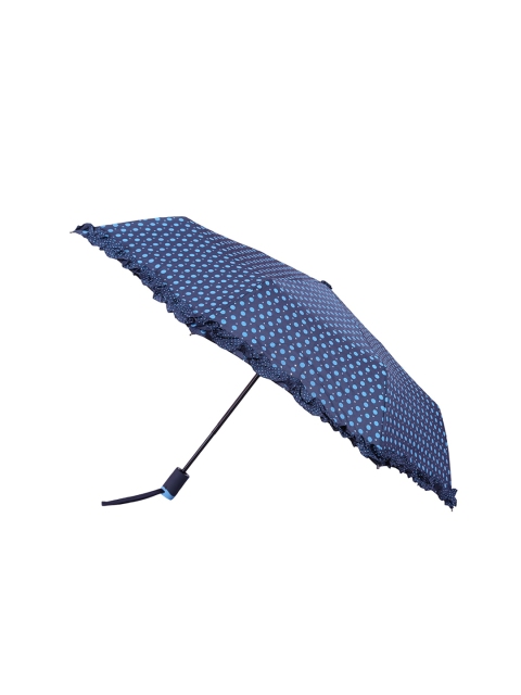 

FabSeasons Unisex Blue Polka Dots Digital Printed 3 Fold Automatic Umbrella