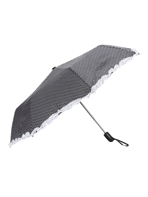 

FabSeasons Unisex Black & White Dot Printed 3 Fold Semi Automatic Umbrella