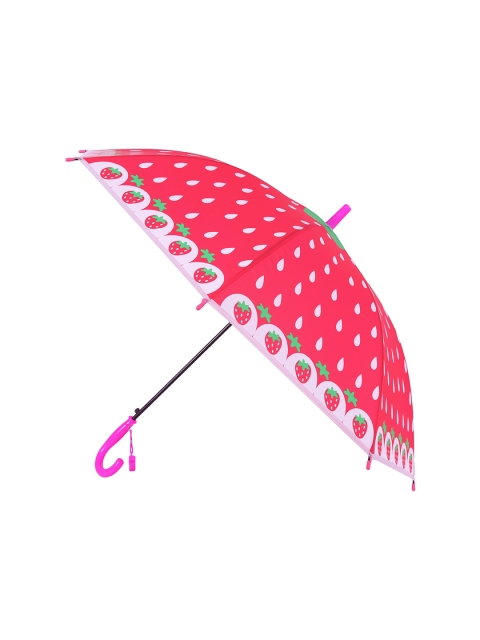 

FabSeasons Kids Red & White Strawberry Printed Single Fold Stick Umbrella