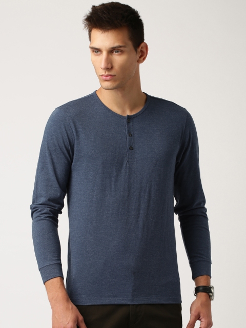 

ETHER Blue Henley T-shirt