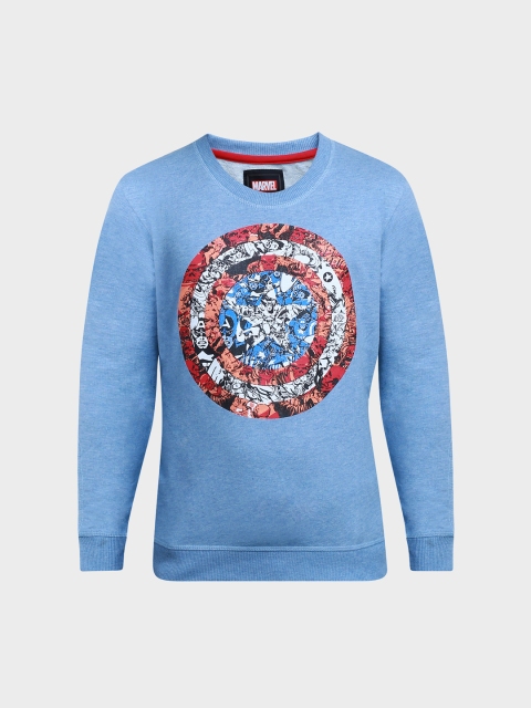 

Kids Ville Boys Blue & Red Captain America Printed Sweatshirt