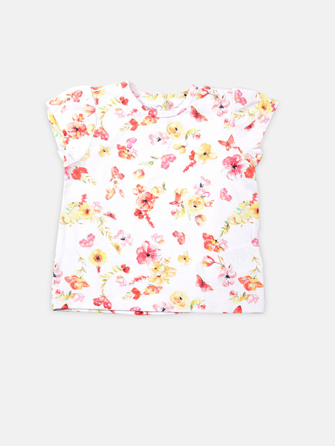 

Chicco Girls White & Red Printed Round Neck T-shirt