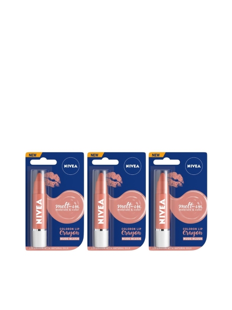 

Nivea Set of 3 Coloron Lip Crayon - Nude Blush, Beige