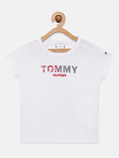 

Tommy Hilfiger Girls White Brand Logo Regular Fit T-shirt