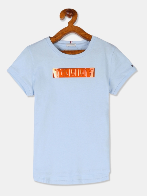

Tommy Hilfiger Girls Blue Printed Round Neck T-shirt