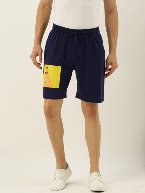 

Urban Dog Men Navy Blue Printed Regular Fit Regular Shorts