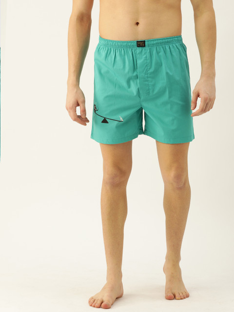 

Urban Dog Men Green Printed Boxers UDBX206