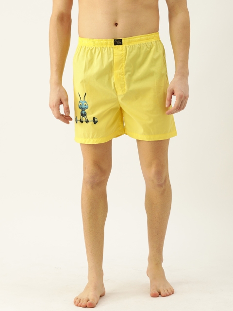 

Urban Dog Men Yellow Printed Boxers UDBX210