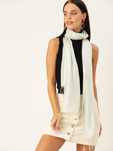 

DressBerry Women Sea Green Solid Scarf