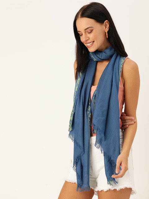 

DressBerry Women Blue Solid Scarf