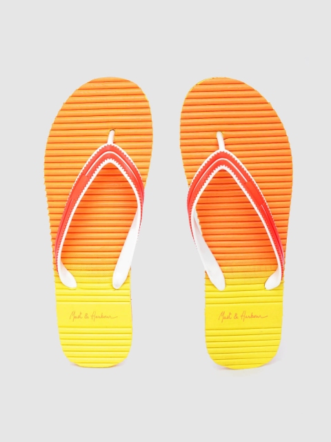 

Mast & Harbour Women Orange & Yellow Dyed Thong Flip-Flops