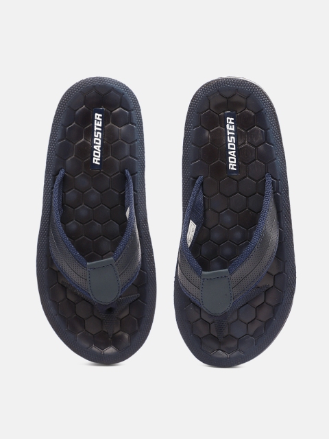 

Roadster Men Navy Blue Perforated Thong Flip-Flops