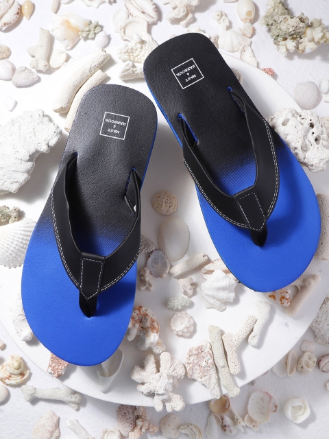 

Mast & Harbour Men Black & Blue Ombre Effect Thong Flip-Flops