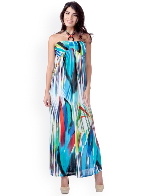 

Heart 2 Heart Blue Printed Maxi Dress