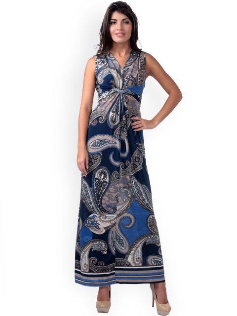 

Heart 2 Heart Blue Printed Maxi Dress