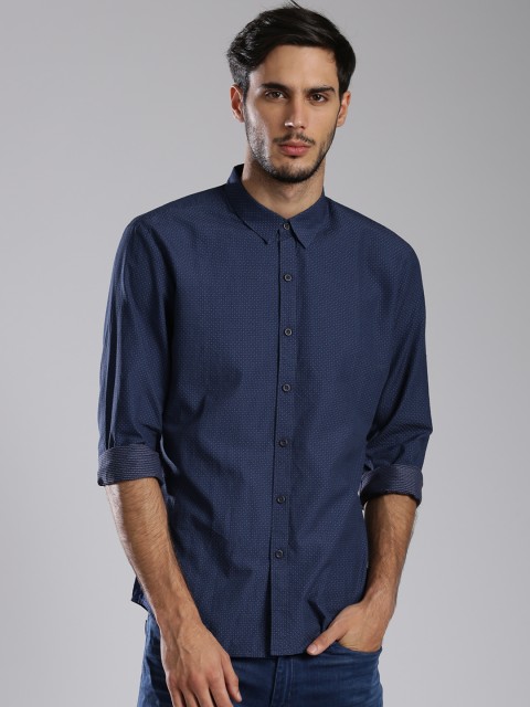 

Levi's Navy Patterned Casual Shirt, Navy blue