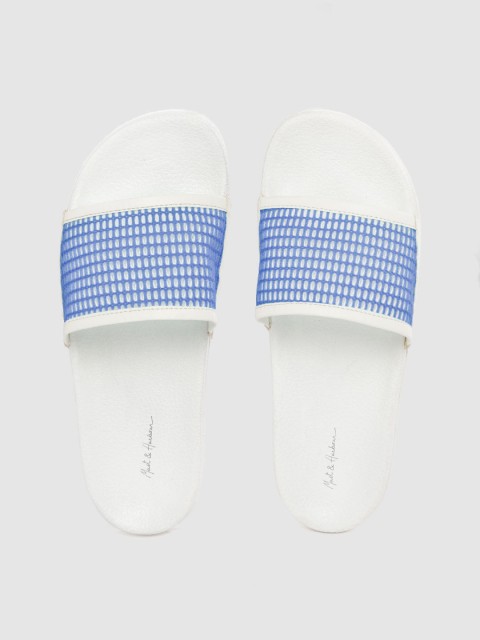 

Mast & Harbour Women Blue & White Woven Design Sliders