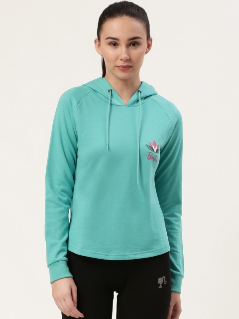 

toothless Barbie Women Blue & Back Printed Hooded Sweatshirt
