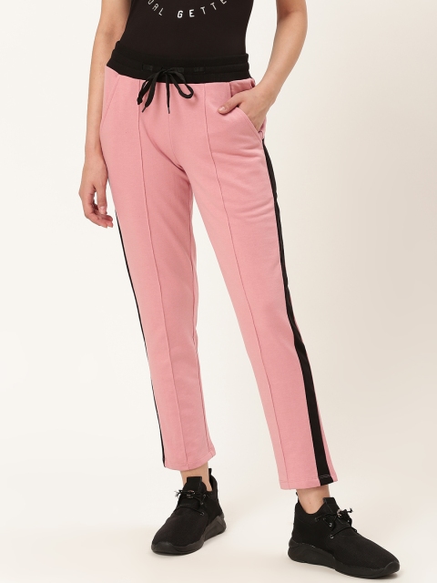 

toothless Women Pink Solid Cropped Barbie Track Pants