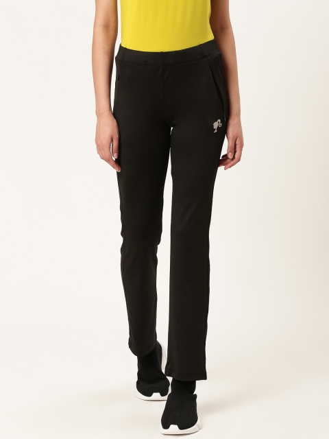 

Barbie Women Black & Pink Solid Track Pants