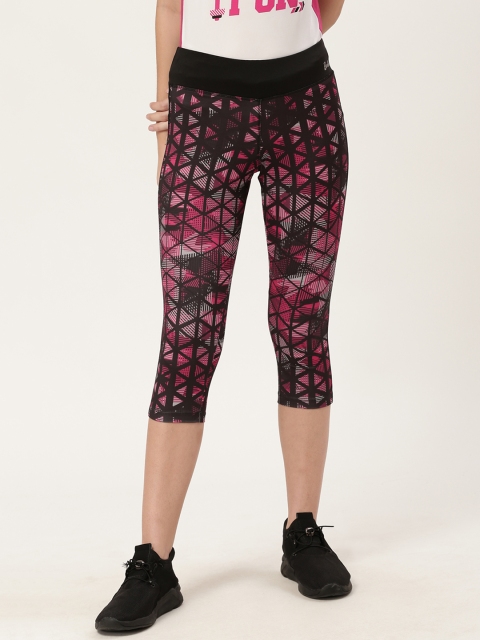 

Barbie Women Black & Pink Printed 3/4th Tights
