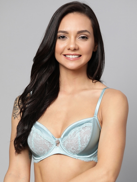 

Marks & Spencer Blue Lace Underwired Non Padded Everyday Bra T816380N
