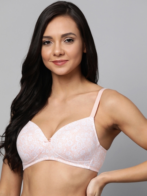 

Marks & Spencer White Floral Printed Underwired Lightly Padded T-Shirt Bra T333208